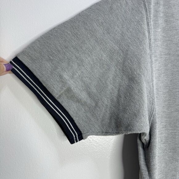 Vintage Chaps Ralph Lauren Crewneck Shirt Knitted Cotton Retro Textured L Gray - Picture 3 of 5